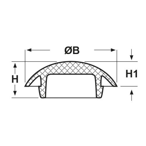 Zaslepka-s-ochranou-IP-66-nakres